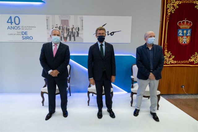 O Parlamento inaugura a exposición "40 anos de Autonomía de Galicia nas caricaturas de Siro"